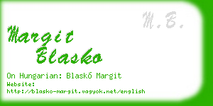 margit blasko business card