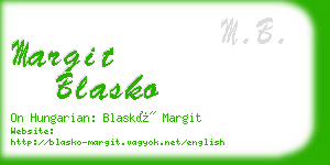 margit blasko business card